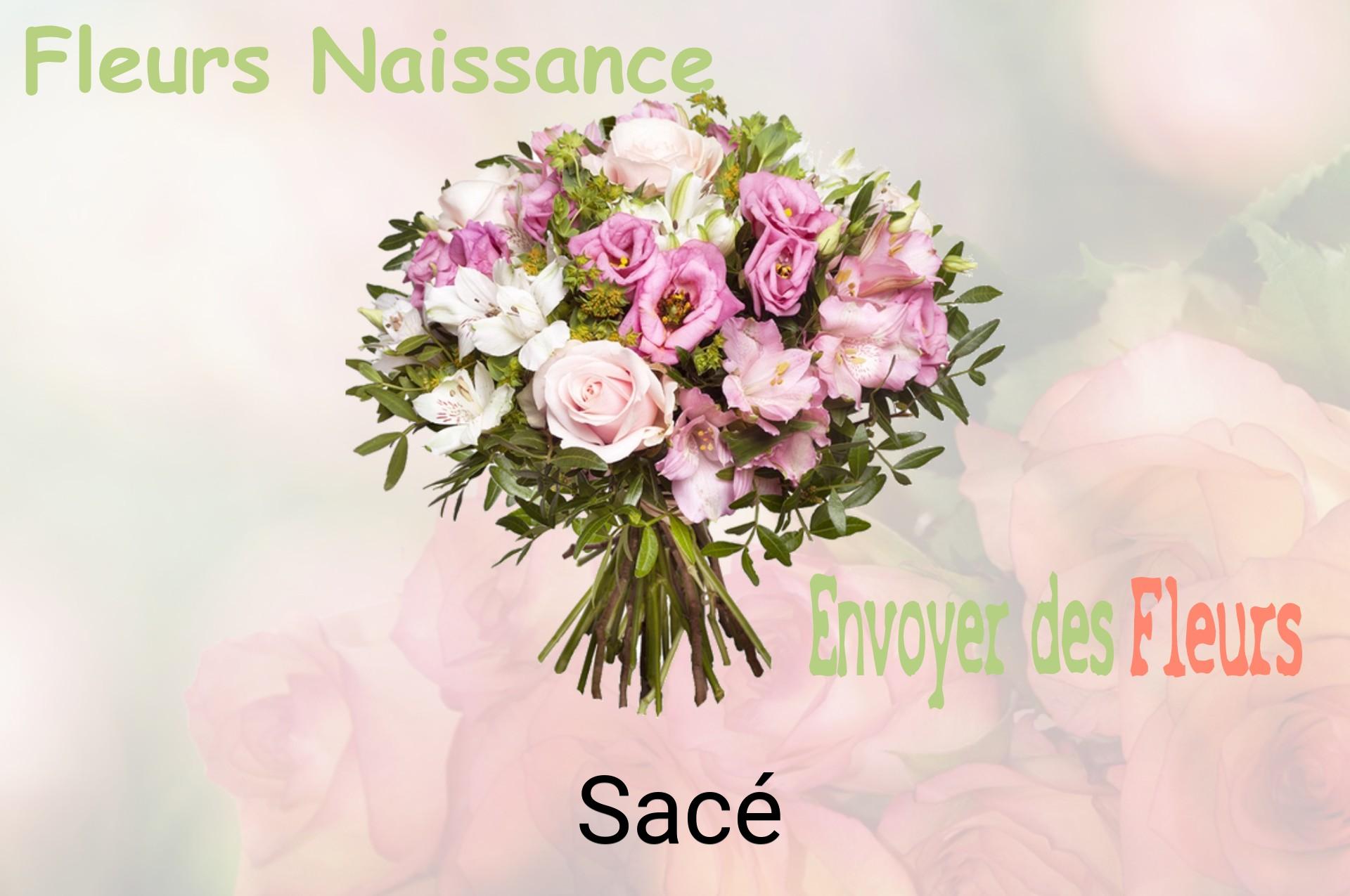 Bouquet de fleurs de naissance livré à Sacé